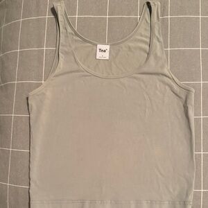 TNA Light Gray/ Light Blue Women's Tank Top